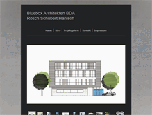 Tablet Screenshot of bluebox-architekten.de